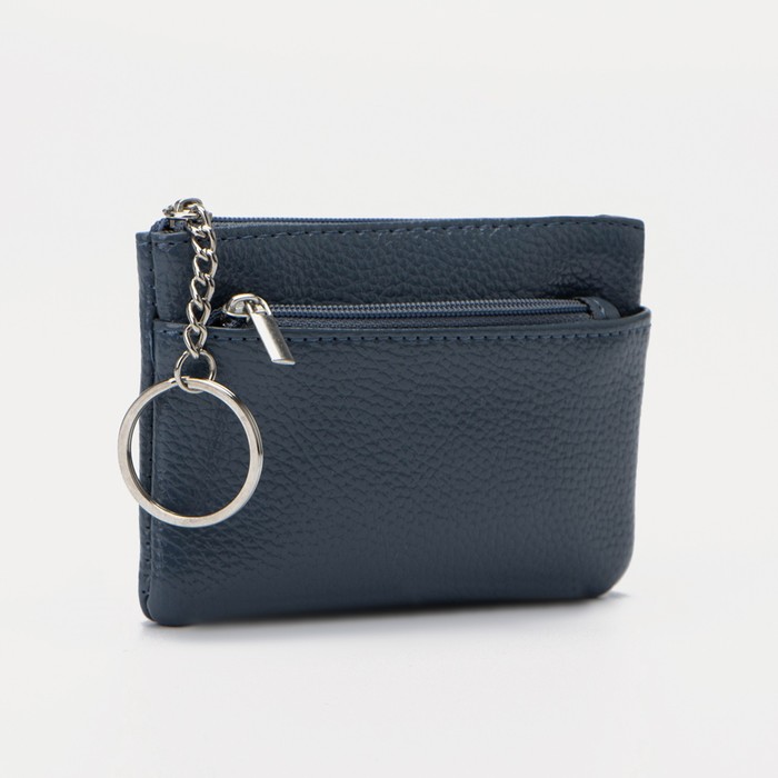 Ключница, длина 11,5 см, 2 отдела на молниях, цвет голубой
Ключница, длина 11,5 см, 2 отдела на молниях, цвет голубой