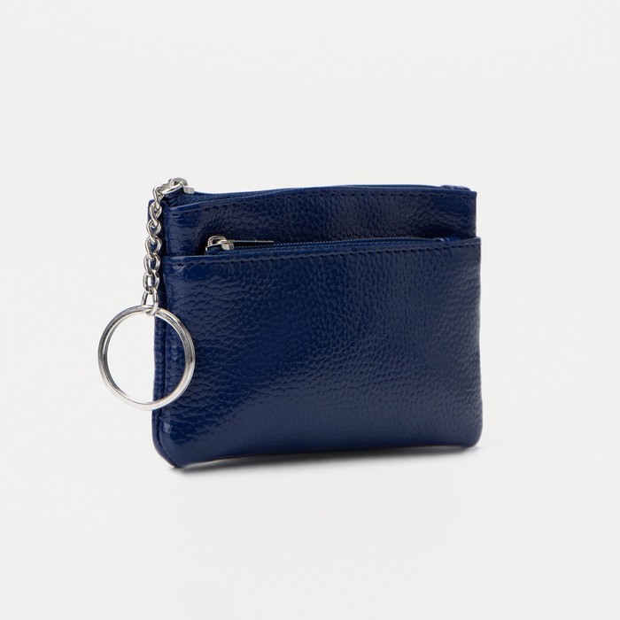 Ключница, длина 11,5 см, 2 отдела на молниях, цвет синий
Ключница, длина 11,5 см, 2 отдела на молниях, цвет синий