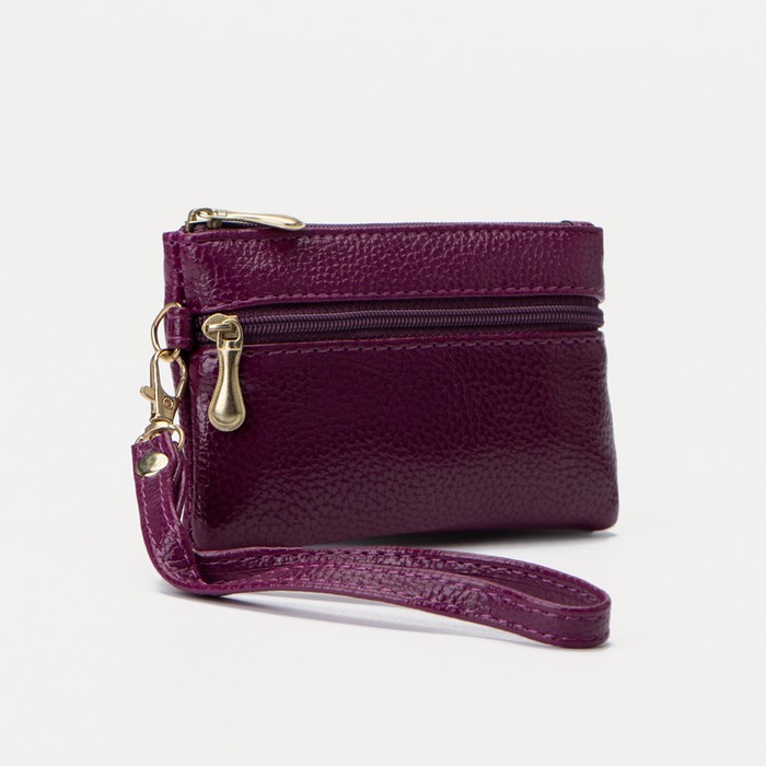 Ключница, длина 11,5 см, 2 отдела на молниях, цвет фиолетовый
Ключница, длина 11,5 см, 2 отдела на молниях, цвет фиолетовый