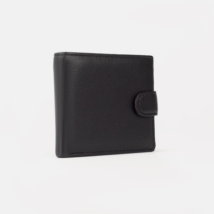 Портмоне на кнопке, для купюр, для карт, для монет, цвет чёрный
Портмоне на кнопке, для купюр, для карт, для монет, цвет чёрный