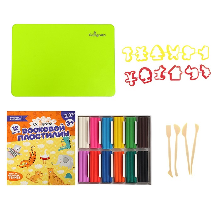 Набор для лепки №18 Calligrata: восковой пластилин, доска, формочки, стеки
Набор для лепки №18 Calligrata: восковой пластилин, доска, формочки, стеки