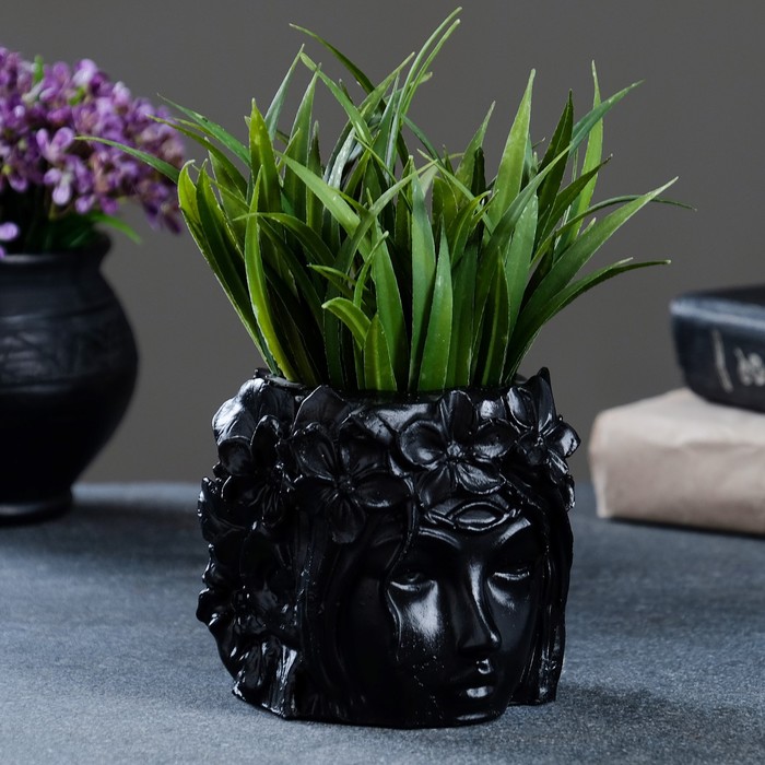 Горшок - органайзер "Лицо девушки" черное, 0,35л
Горшок - органайзер "Лицо девушки" черное, 0,35л