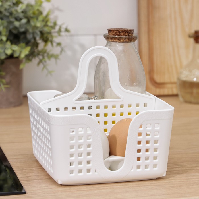 Органайзер с перегородкой переносной «Лофт», 15×15×16 см, цвет белый
Органайзер с перегородкой переносной «Лофт», 15×15×16 см, цвет белый