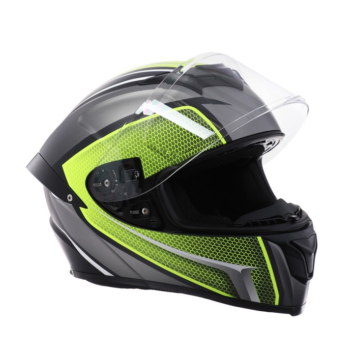 Шлем интеграл, графика, салатовый, размер M, FF867
Шлем интеграл, графика, салатовый, размер M, FF867