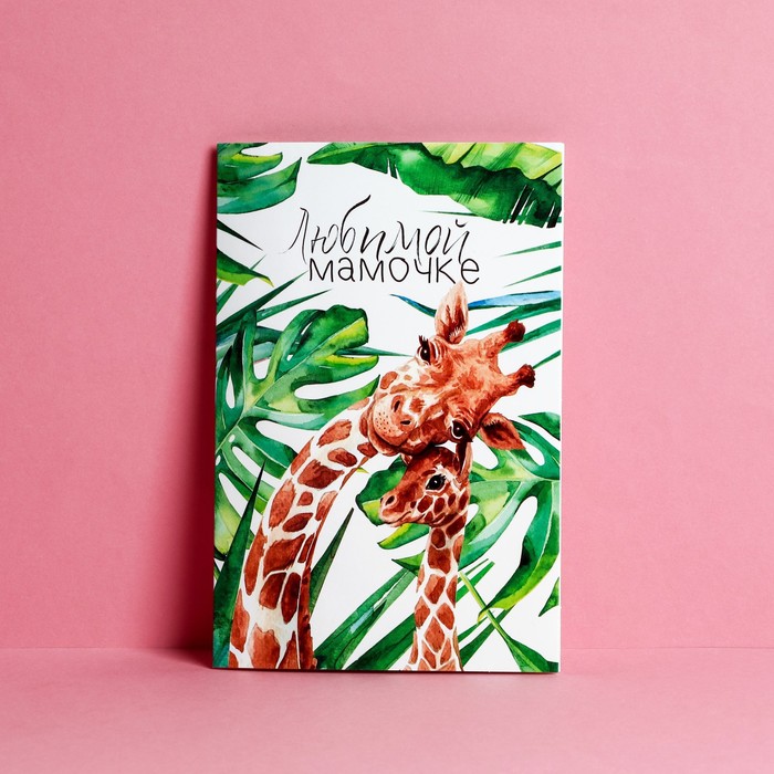 Открытка «Любимой мамочке», жирафы, 12 х 18 см
Открытка «Любимой мамочке», жирафы, 12 х 18 см
