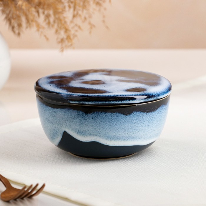 Миска "Овсянка, сэр", с крышкой, глазурь, матовая, чёрно-голубая, 0.5 л
Миска "Овсянка, сэр", с крышкой, глазурь, матовая, чёрно-голубая, 0.5 л