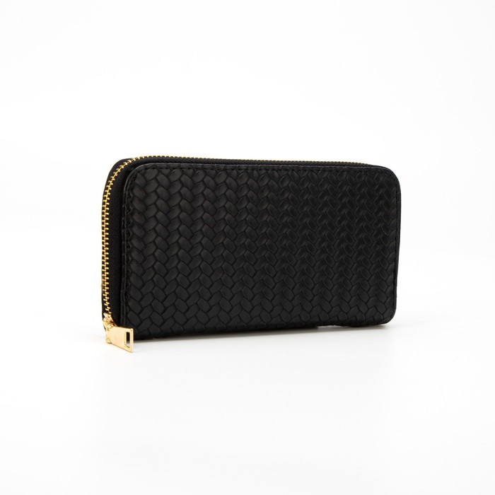 Кошелёк на молнии, цвет чёрный
Кошелёк на молнии, цвет чёрный