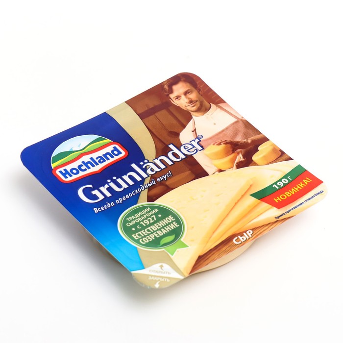 Сыр Grünländer Hochland 190г 
Сыр Grünländer Hochland 190г