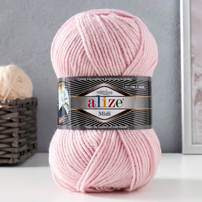 Пряжа "Superlana midi" 25% шерсть, 75% акрил 170м/100гр (275)
Пряжа "Superlana midi" 25% шерсть, 75% акрил 170м/100гр (275)