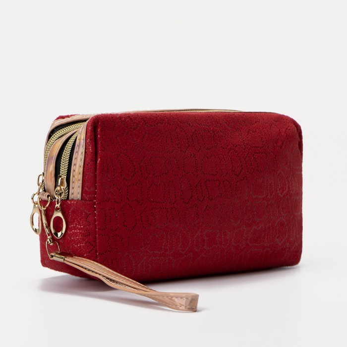 Косметичка, 2 отдела на молниях, цвет бордовый
Косметичка, 2 отдела на молниях, цвет бордовый