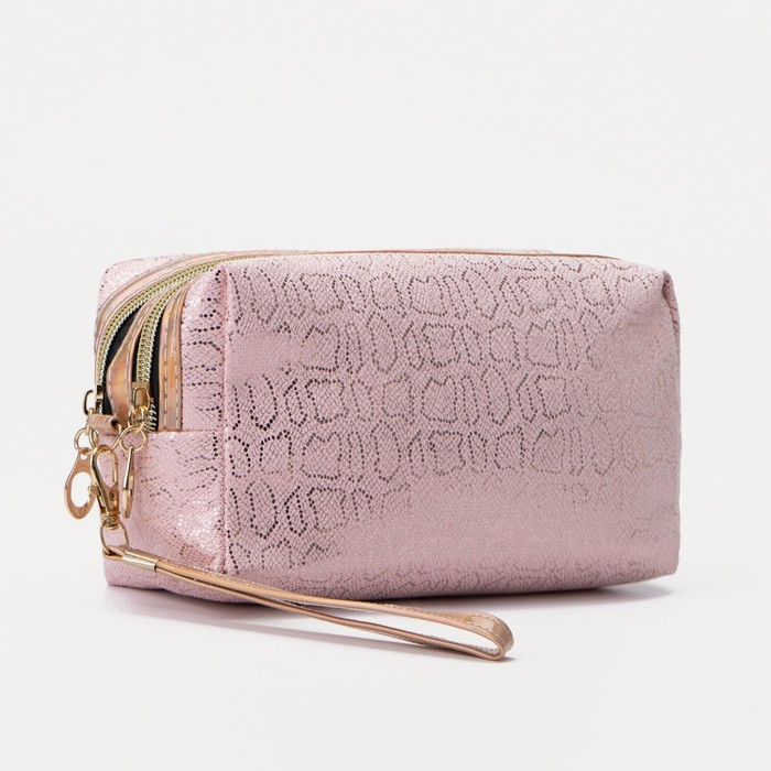 Косметичка на молниях, 2 отдела, цвет розовый
Косметичка на молниях, 2 отдела, цвет розовый