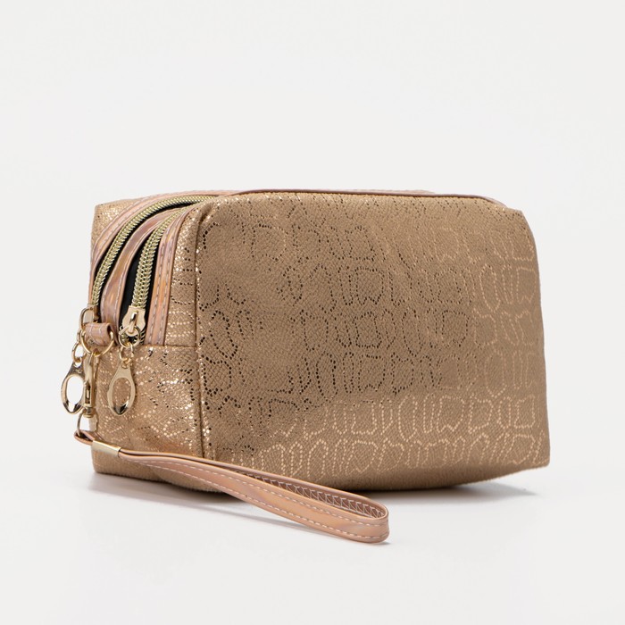 Косметичка, 2 отдела на молниях, цвет бежевый
Косметичка, 2 отдела на молниях, цвет бежевый