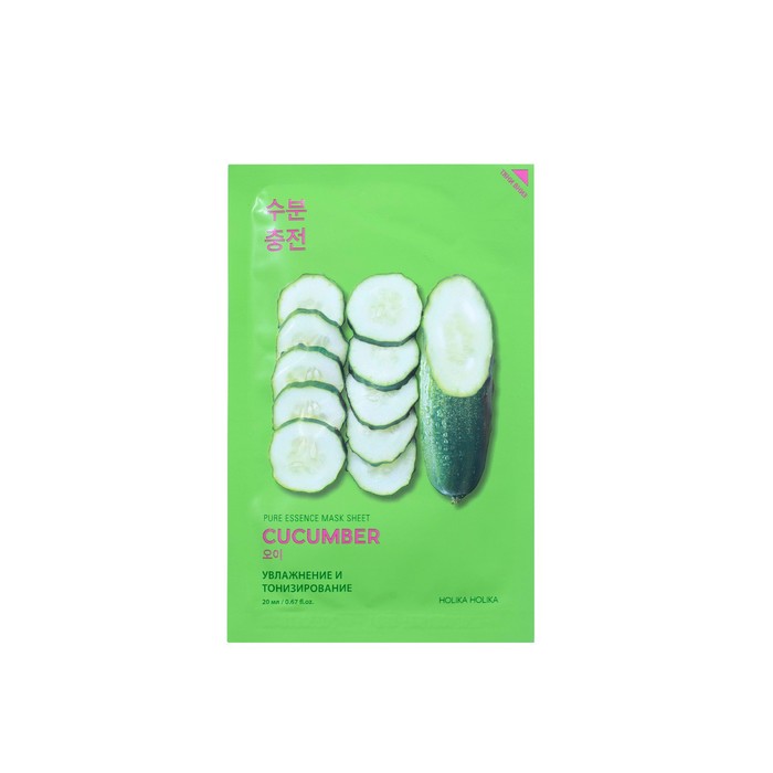 Успокаивающая тканевая маска Pure Essence Mask Sheet Cucumber, огурец
Успокаивающая тканевая маска Pure Essence Mask Sheet Cucumber, огурец