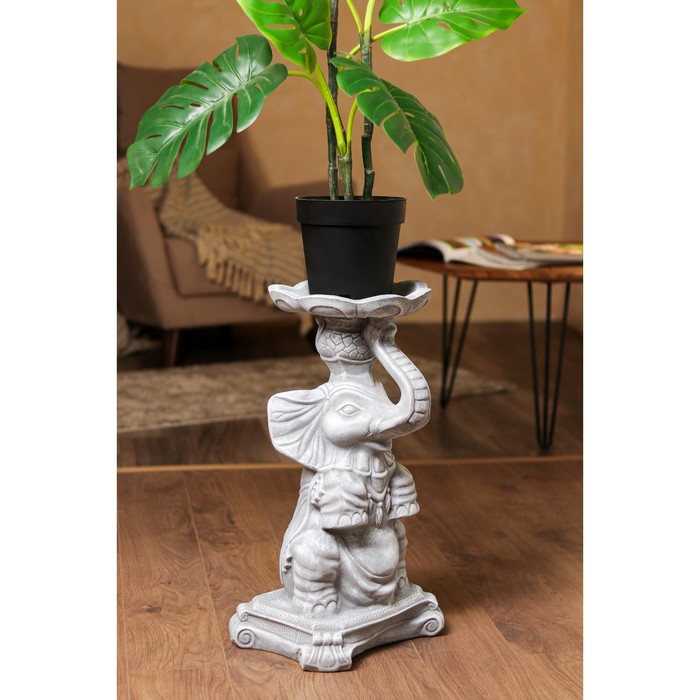 Подставка декоративная "Слон", серый камень, 61 см 
Подставка декоративная "Слон", серый камень, 61 см
