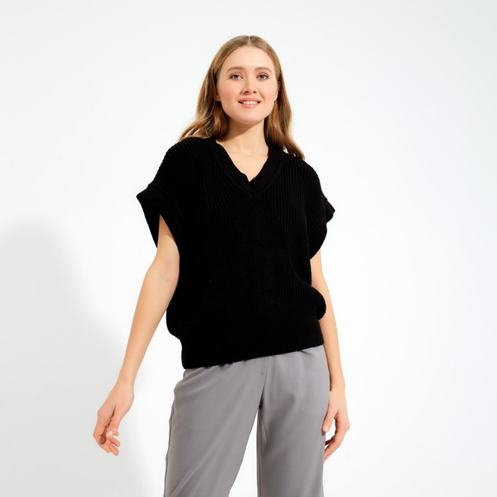 фото Жилет женский minaku цвет черный, р-р 44