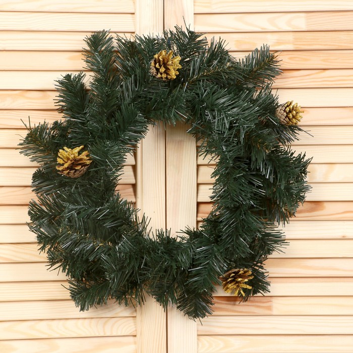 Венок "Рождественский" ( шишка золото ) 35 см
Венок "Рождественский" ( шишка золото ) 35 см