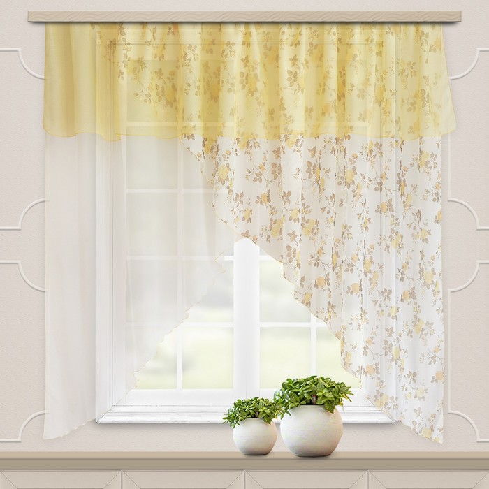 Комплект штор для кухни "Фиеста" 300*160 см, золото, пэ
Комплект штор для кухни "Фиеста" 300*160 см, золото, пэ