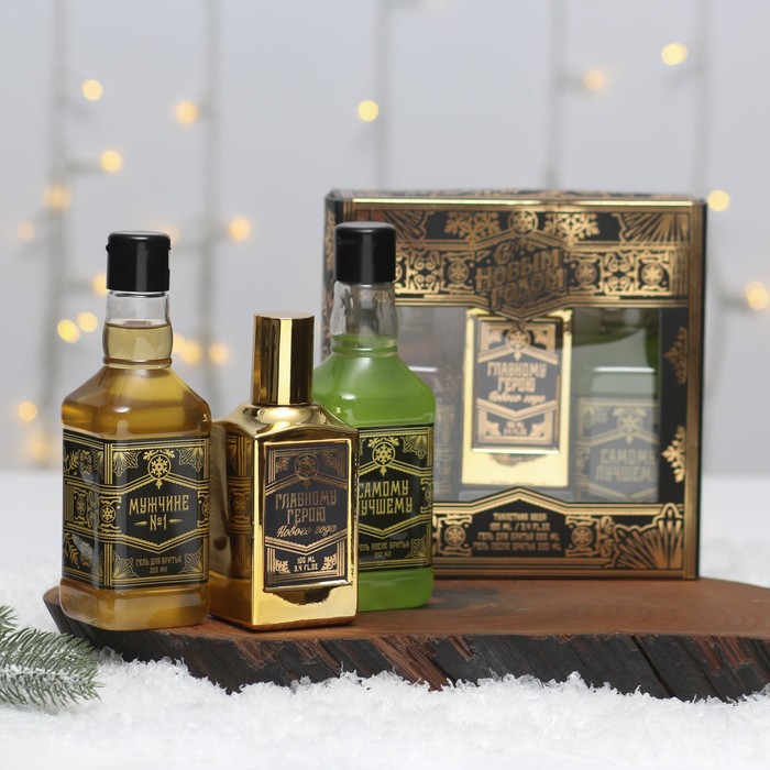 Набор трио: парфюм Виски и гель для бритья и после бритья «С Новым годом»
Набор трио: парфюм Виски и гель для бритья и после бритья «С Новым годом»