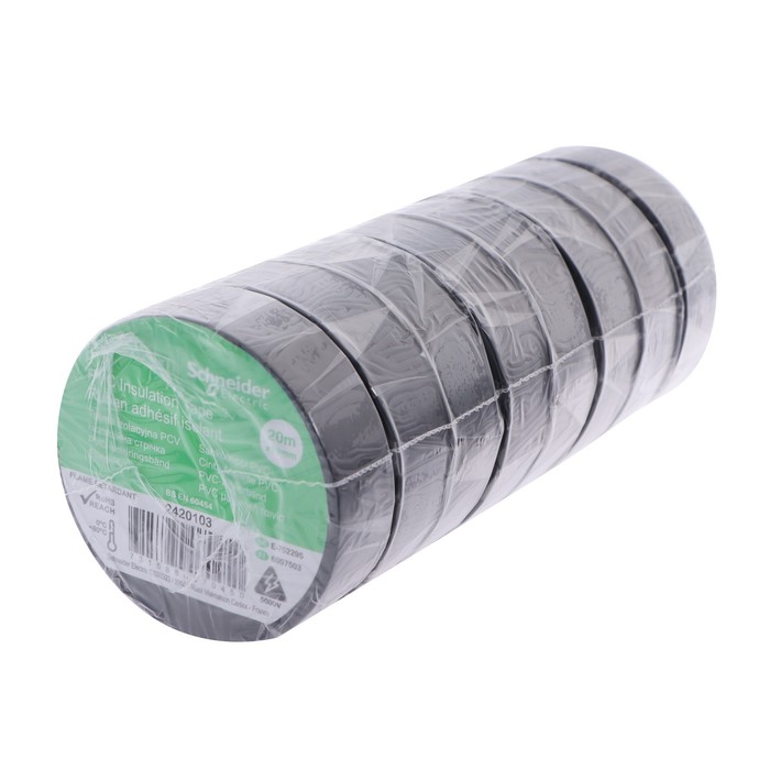 Изолента Schneider Electric, ПВХ, 19 мм х 20 м, 130 мкм, 8 штук, чёрная
Изолента Schneider Electric, ПВХ, 19 мм х 20 м, 130 мкм, 8 штук, чёрная