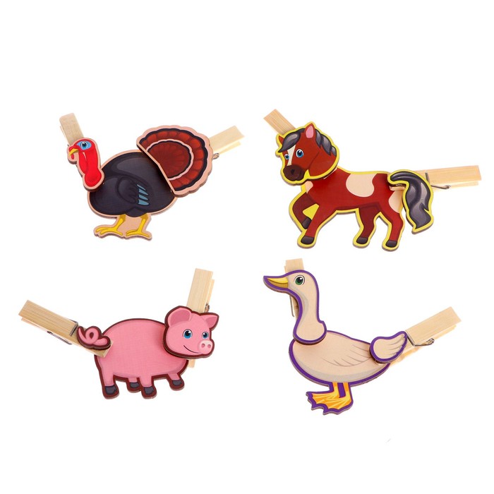 Игра с прищепками «Собери домашнее животное №3»
Игра с прищепками «Собери домашнее животное №3»