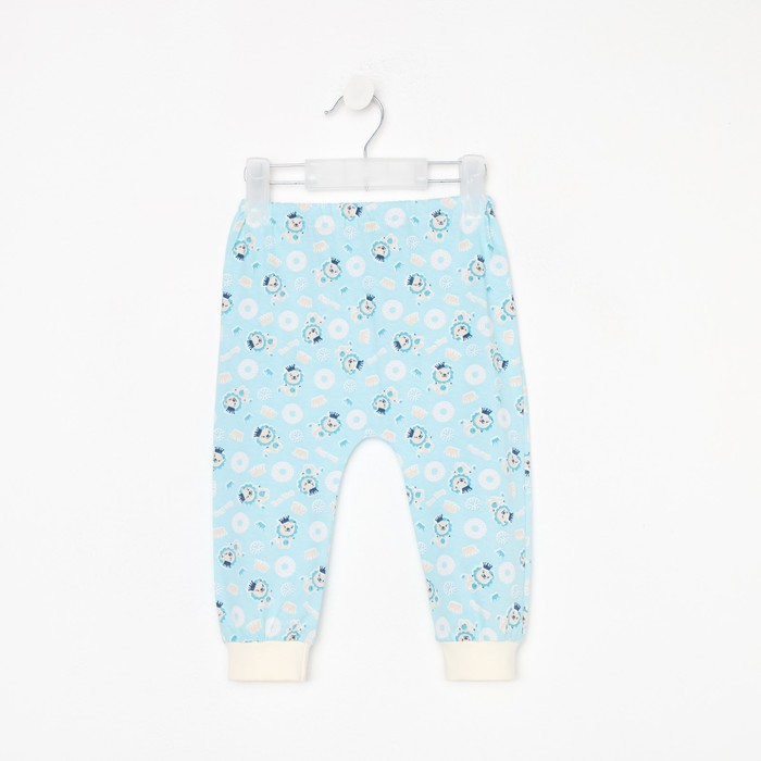 Штанишки для мальчика, цвет голубой/львы, рост 68 см 
Штанишки для мальчика, цвет голубой/львы, рост 68 см