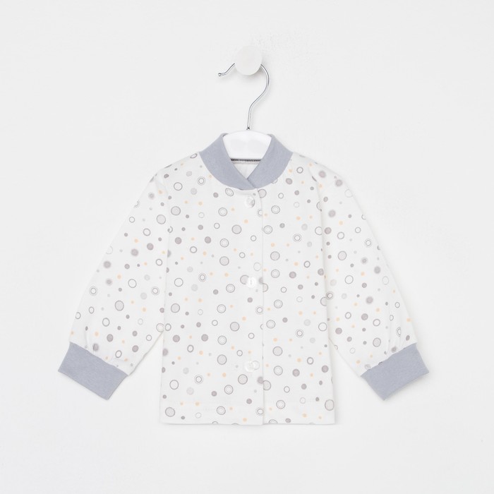 Кофточка детская, цвет молочный/кружки, рост 62 см 
Кофточка детская, цвет молочный/кружки, рост 62 см