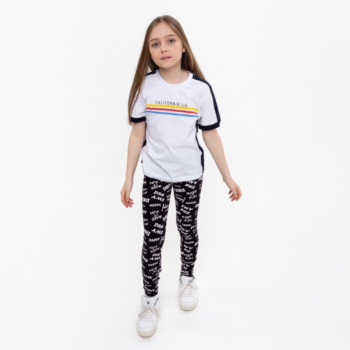 Леггинсы для девочки, цвет чёрный/надписи, рост 140 см
Леггинсы для девочки, цвет чёрный/надписи, рост 140 см