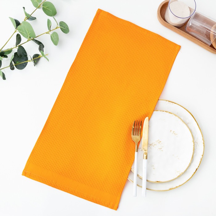 Полотенце вафельное кухонное 30*60 см, оранжевый, 220 г/м3
Полотенце вафельное кухонное 30*60 см, оранжевый, 220 г/м3