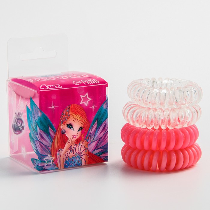 Резинка для волос пружинка "Фея Блум", 4 шт, WINX 
Резинка для волос пружинка "Фея Блум", 4 шт, WINX