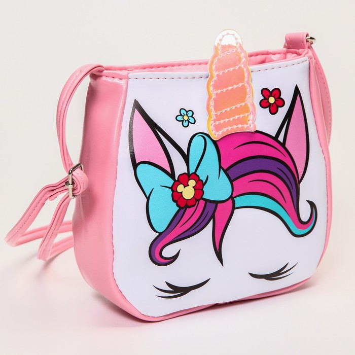 Сумочка детская "Единорог" на кнопочке, белая
Сумочка детская "Единорог" на кнопочке, белая