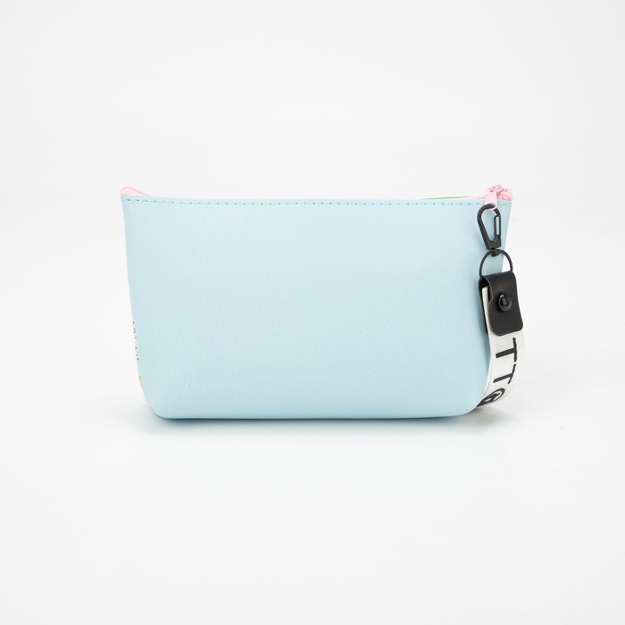 фото Косметичка на молнии, цвет голубой