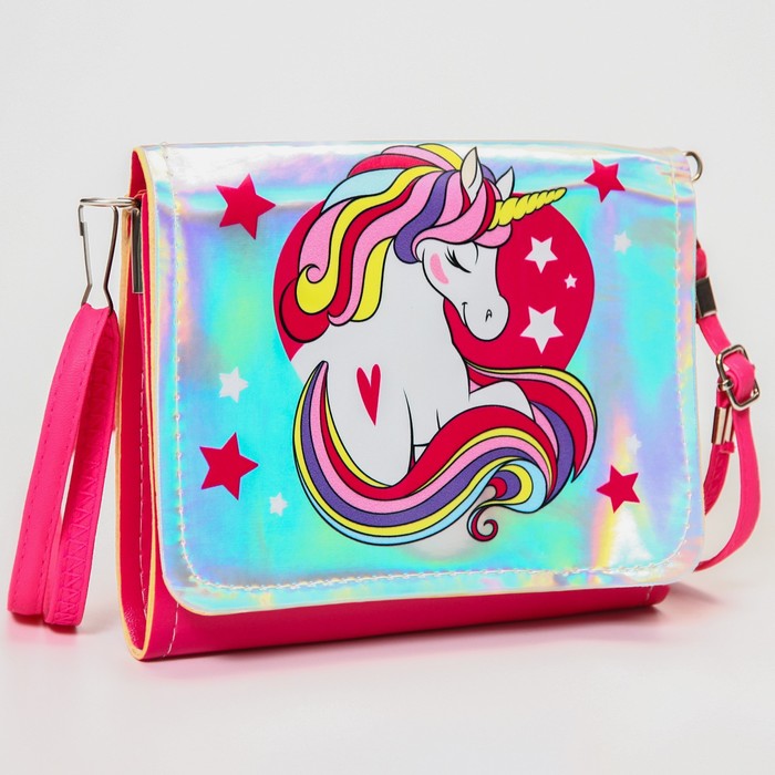 Сумка детская "Единорог" розовая, голографическая
Сумка детская "Единорог" розовая, голографическая