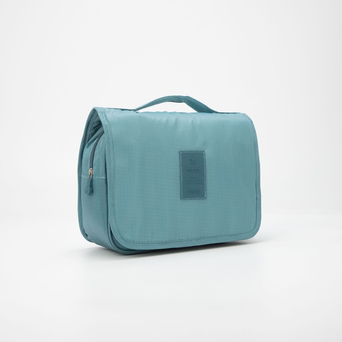 Косметичка на липучках, с крючком, цвет голубой
Косметичка на липучках, с крючком, цвет голубой