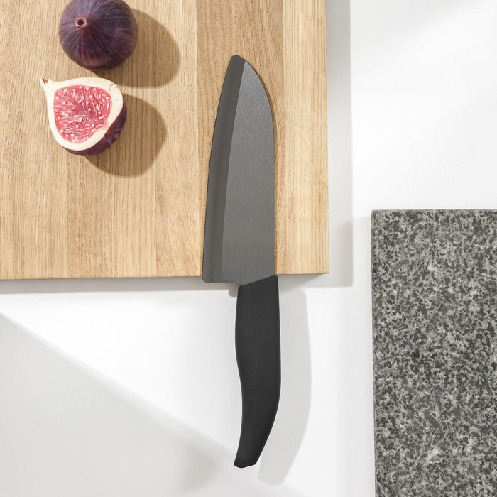 Нож керамический Black, лезвие 14,5 см, ручка soft touch