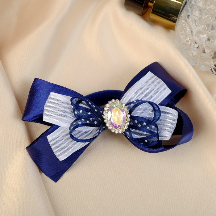 Резинка для волос бант "Школьница" драгоценный камень полосы, 8х4 см, бело-синий
Резинка для волос бант "Школьница" драгоценный камень полосы, 8х4 см, бело-синий