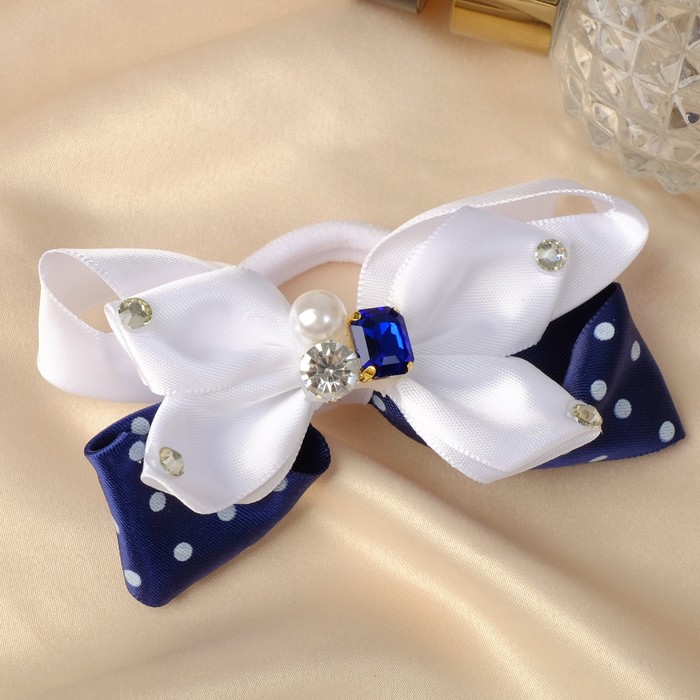 Резинка для волос бант "Школьница" драгоценные камни, 8х4 см, бело-синий
Резинка для волос бант "Школьница" драгоценные камни, 8х4 см, бело-синий