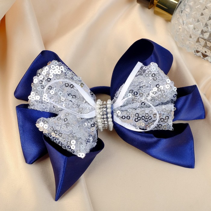 Резинка для волос бант "Школьница" бусины блеск диско, 12х7 см, бело-синий
Резинка для волос бант "Школьница" бусины блеск диско, 12х7 см, бело-синий