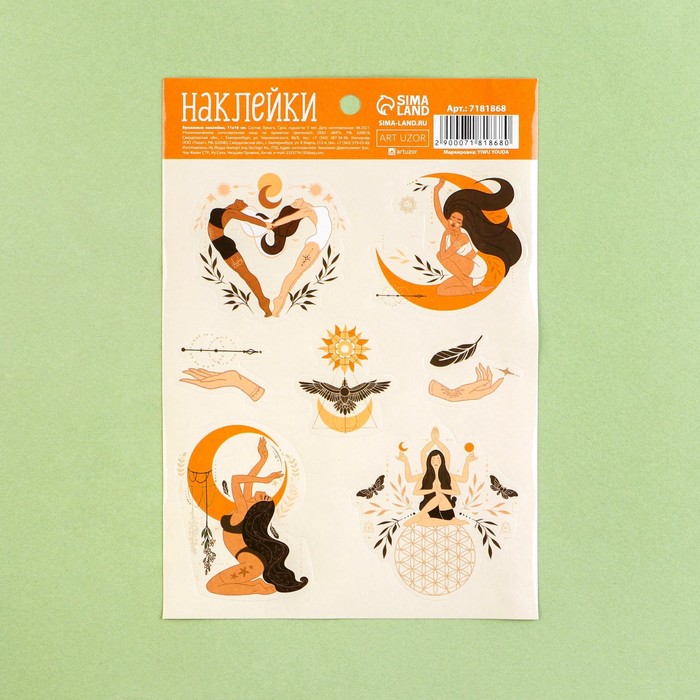 Наклейки бумажные «Гармония», 11 × 16 см
Наклейки бумажные «Гармония», 11 × 16 см