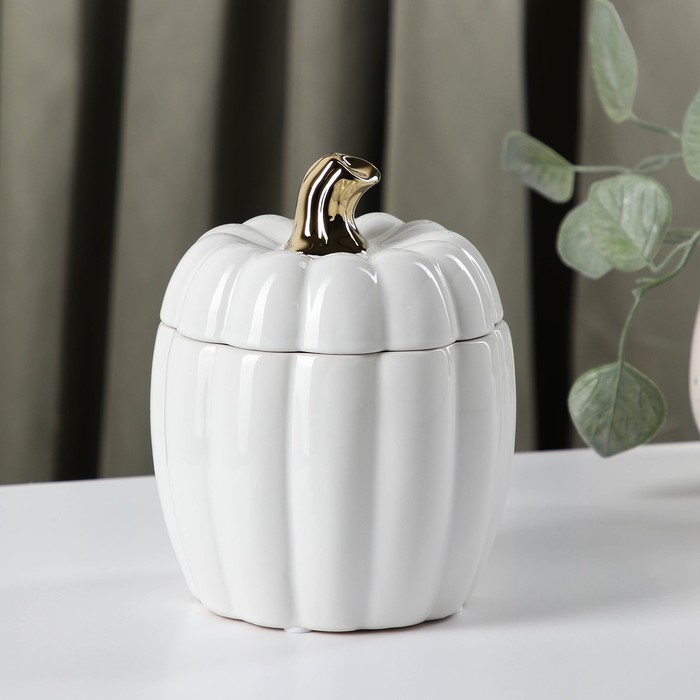 Банка для сыпучих продуктов «Тыква», 11×15,5 см, цвет белый
Банка для сыпучих продуктов «Тыква», 11×15,5 см, цвет белый