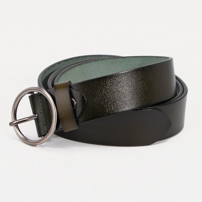 Ремень, ширина 3,5 см, винт, пряжка тёмный металл, цвет зелёный
Ремень, ширина 3,5 см, винт, пряжка тёмный металл, цвет зелёный