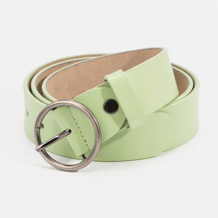 Ремень, ширина 3,5 см, винт, пряжка тёмный металл, цвет светло зелёный
Ремень, ширина 3,5 см, винт, пряжка тёмный металл, цвет светло зелёный