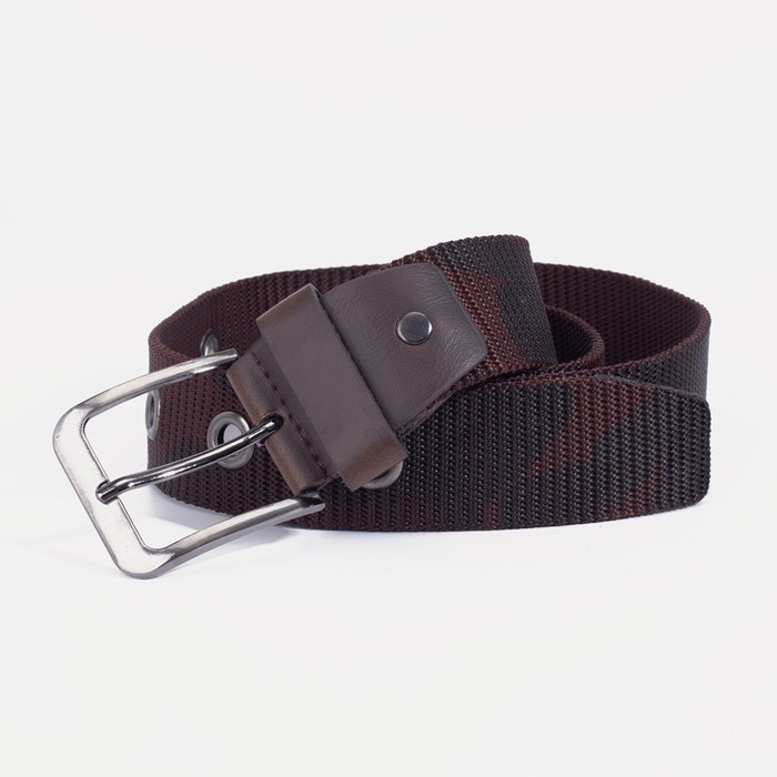 Ремень, ширина 4 см, текстиль, винт, пряжка металл, цвет коричневый 
Ремень, ширина 4 см, текстиль, винт, пряжка металл, цвет коричневый