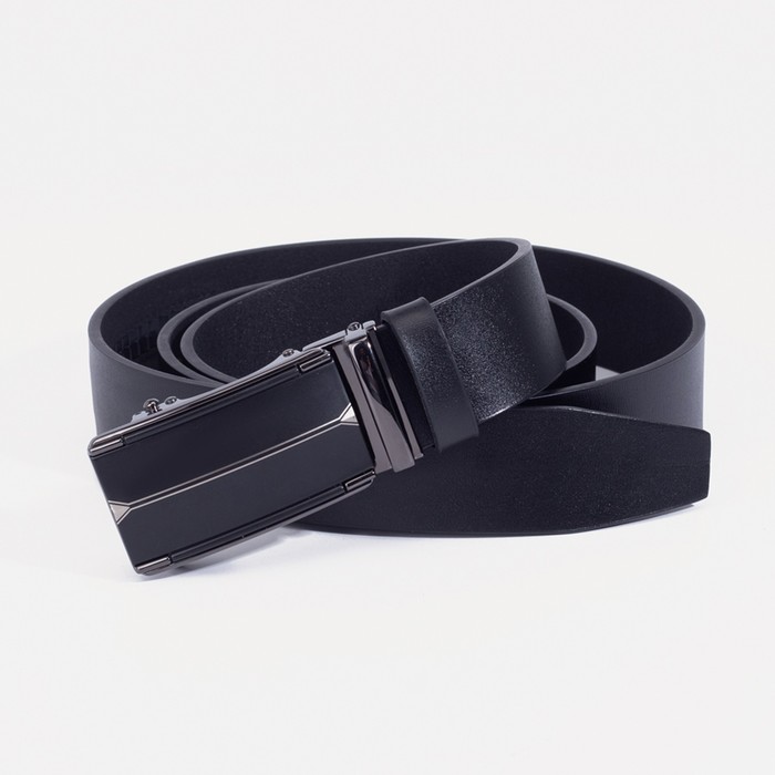 Ремень, ширина 4 см, автомат, пряжка тёмный металл, цвет чёрный 
Ремень, ширина 4 см, автомат, пряжка тёмный металл, цвет чёрный