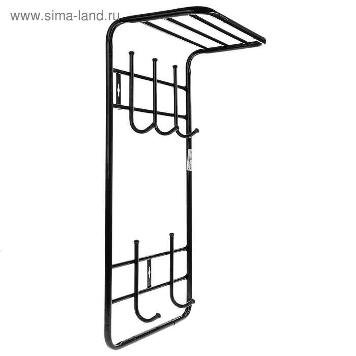 Вешалка настенная с полкой на 5 крючков, 41×25×74,5 см, цвет чёрный
Вешалка настенная с полкой на 5 крючков, 41×25×74,5 см, цвет чёрный