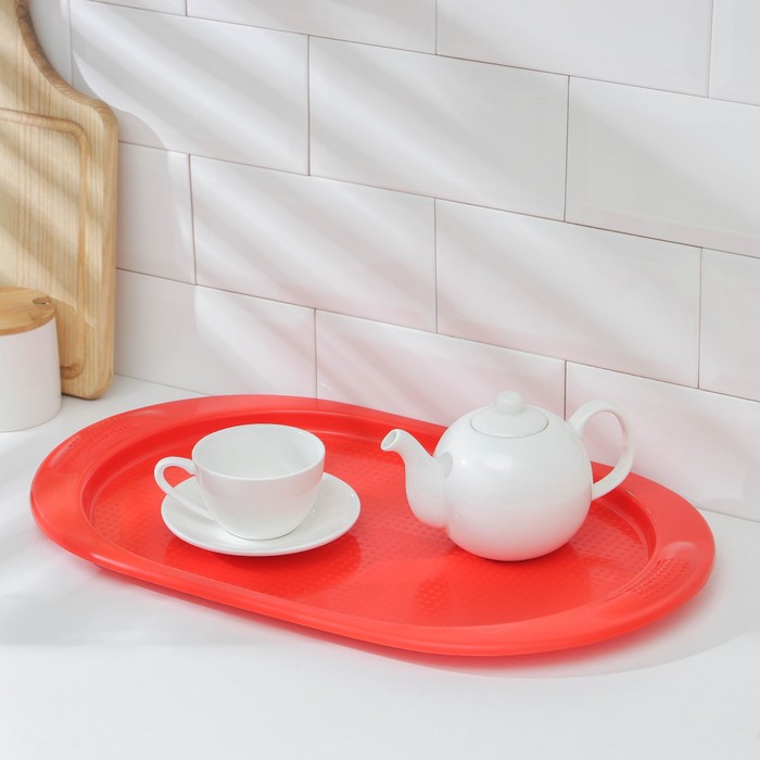 Поднос овальный, 29,5×48 см, цвет МИКС 
Поднос овальный, 29,5×48 см, цвет МИКС