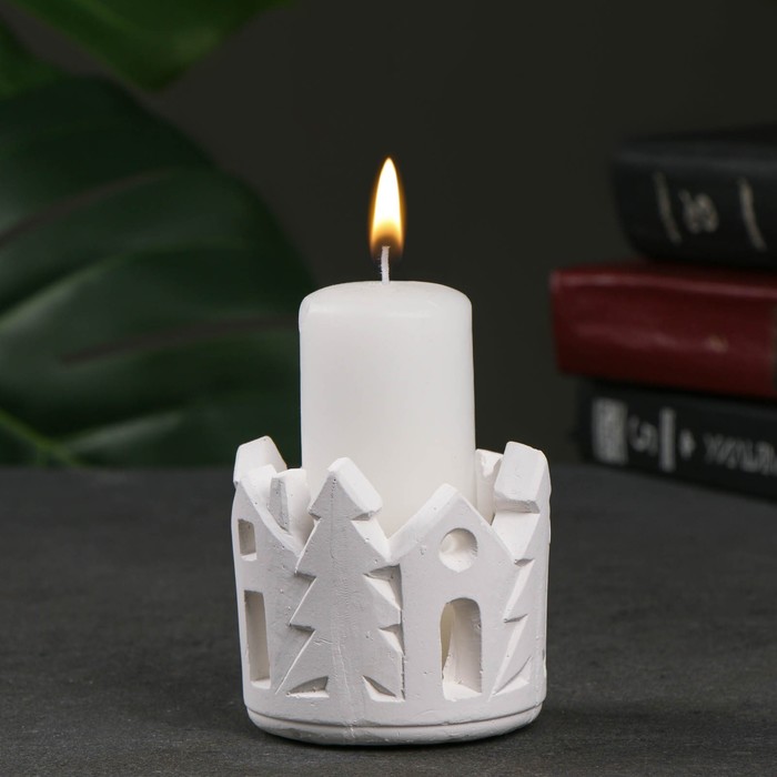 Подсвечник "Новогодняя мечта" белый 6,5см 
Подсвечник "Новогодняя мечта" белый 6,5см