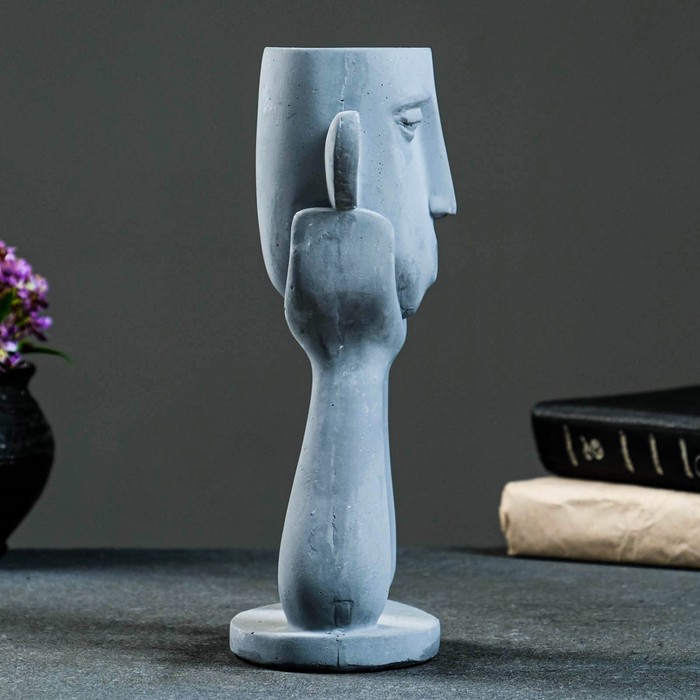 фото Кашпо - органайзер "аид" серый, 9х26х13см хорошие сувениры