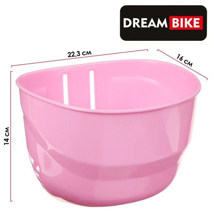 фото Корзина для детского велосипеда, без крепления, цвет розовый dream bike