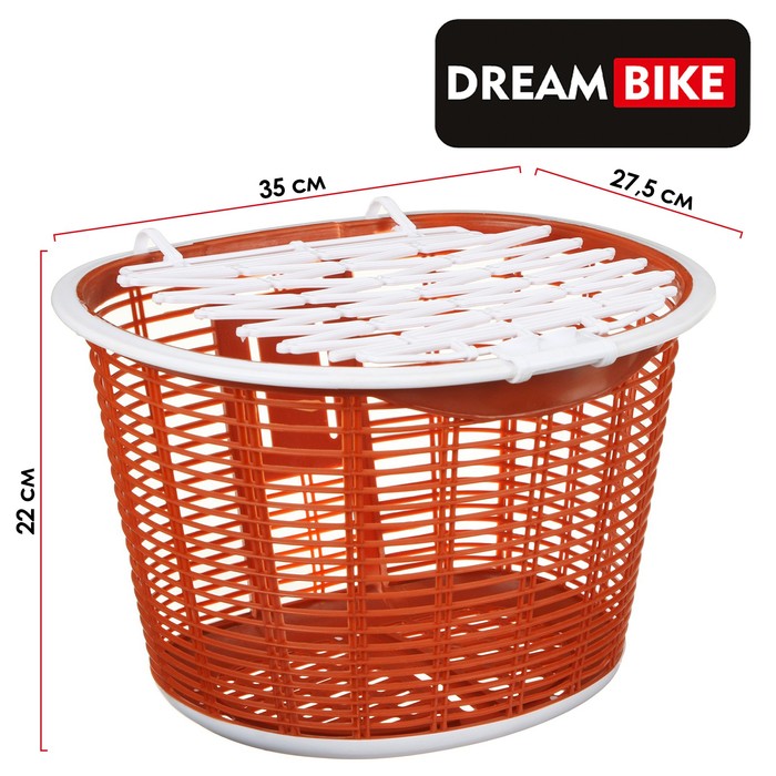Корзина пластиковая Dream Bike, без крепления, с крышкой, цвет коричневый
Корзина пластиковая Dream Bike, без крепления, с крышкой, цвет коричневый