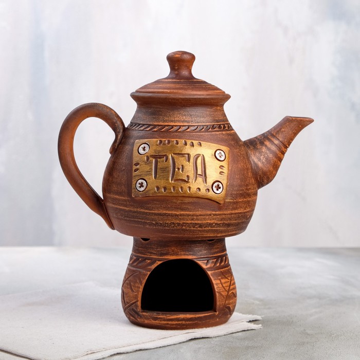 Чайник с подогревом "TEA", декор, красная глина, 0.9 л
Чайник с подогревом "TEA", декор, красная глина, 0.9 л